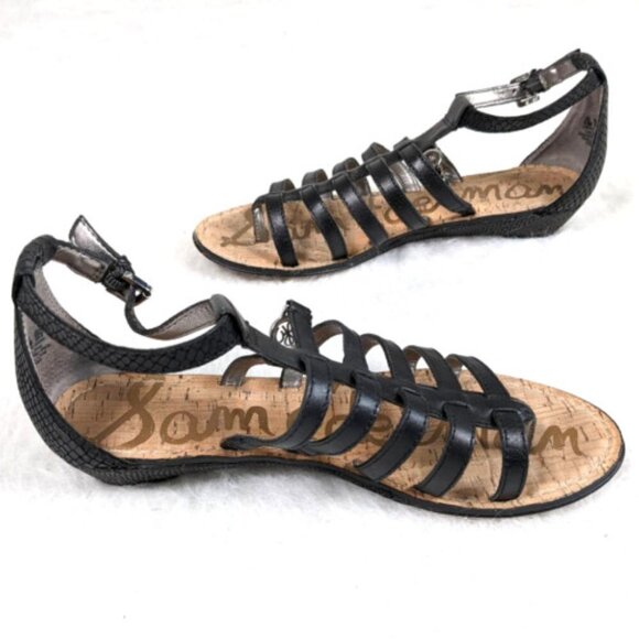 Sam Edleman Donna Gladiator Sandal Black 8 - Picture 4 of 13